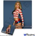 Decal Skin compatible with Sony PS3 Slim Kasie Rae - Red White and Blue
