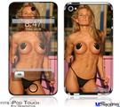 iPod Touch 4G Decal Style Vinyl Skin - Kasie Rae Black Bikini Thong Front