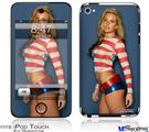 iPod Touch 4G Decal Style Vinyl Skin - Kasie Rae - Red White and Blue