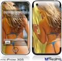 iPhone 3GS Skin - Kasie Rae Blue Bikini Back