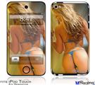 iPod Touch 4G Decal Style Vinyl Skin - Kasie Rae Blue Bikini Back