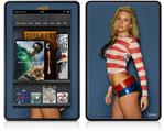 Amazon Kindle Fire (Original) Decal Style Skin - Kasie Rae - Red White and Blue