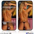 iPhone 4S Decal Style Vinyl Skin - Kasie Rae Black Bikini Back