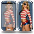 Kasie Rae - Red White and Blue - Decal Style Skin (fits Samsung Galaxy S III S3)